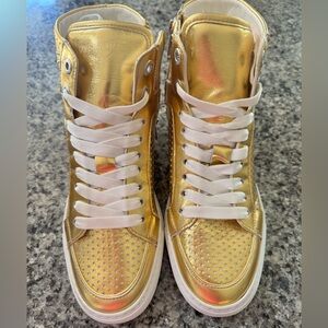 Zadig & Voltaire women’s metallic high top sneakers